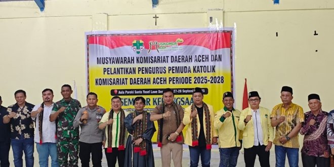 Bupati Aceh tenggara dan Kapolres Aceh Tenggara Bersama Forkopimda Hadiri Musyawarah dan Pelantikan Pengurus Pemuda Katolik Daerah Aceh 2025–2028