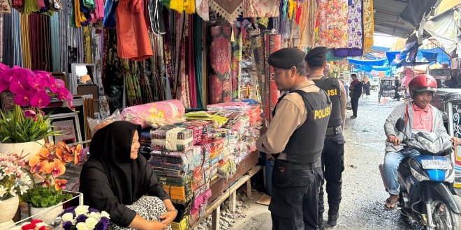 Samapta Polres Aceh Tenggara Gelar Patroli Presisi, Rangkul Pelaku UMKM Lewat Dialog Interaktif