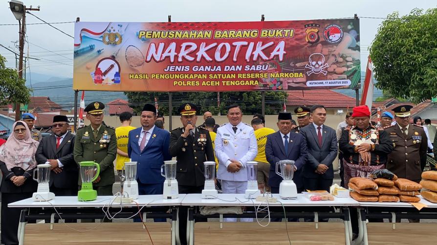 Perangi Narkotika: Satresnarkoba Polres Agara Ungkap 109 Kasus, 45.729 Jiwa Diselamatkan di Aceh Tenggara