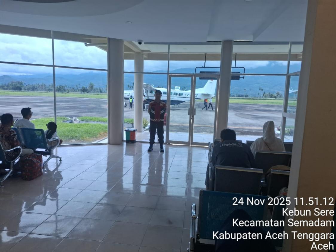 Polres Aceh Tenggara Tingkatkan Pengamanan Objek Vital di Bandara Alas Leuser