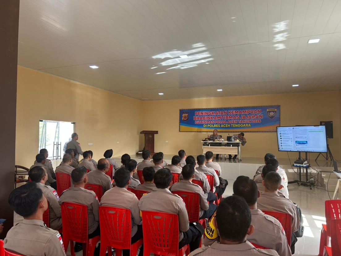 Tingkatkan Profesionalisme, Polda Aceh Gelar Pelatihan Bhabinkamtibmas dan Sosialisasi E-Learning 