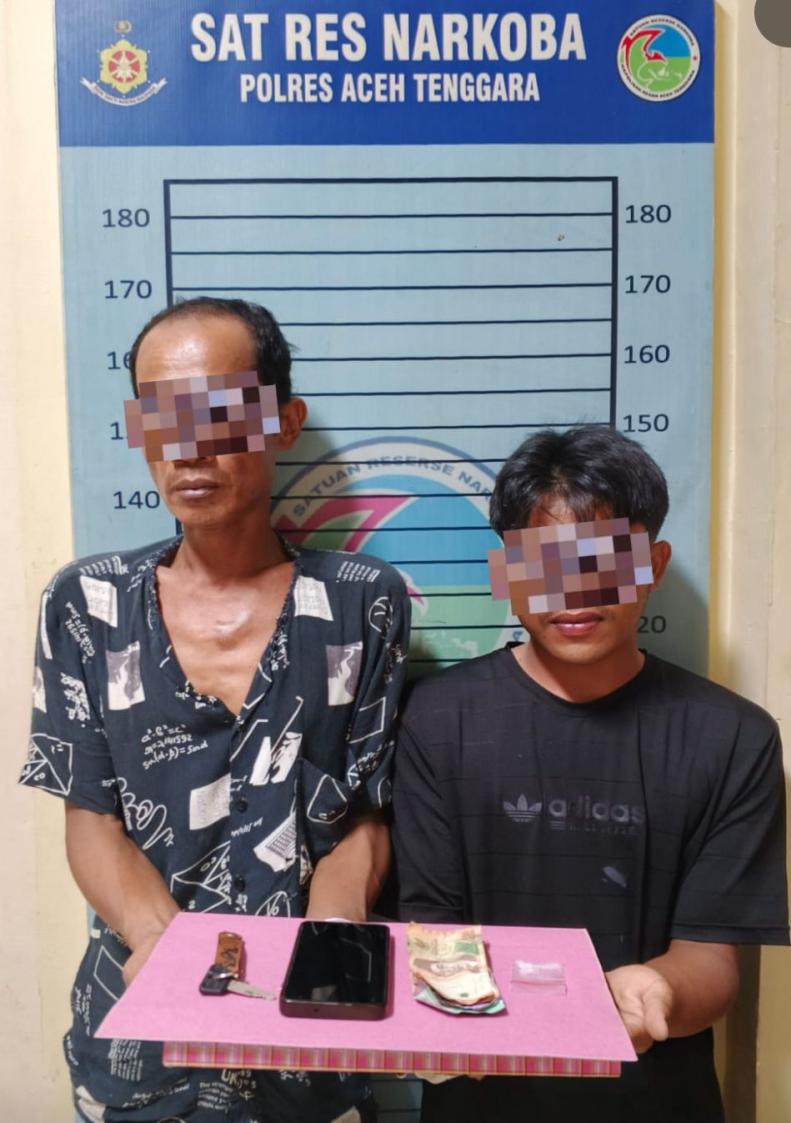 Digerebek Saat Isi Bensin, Dua Pemuda Kuasai Sabu Diamankan Satresnarkoba Polres Aceh Tenggara