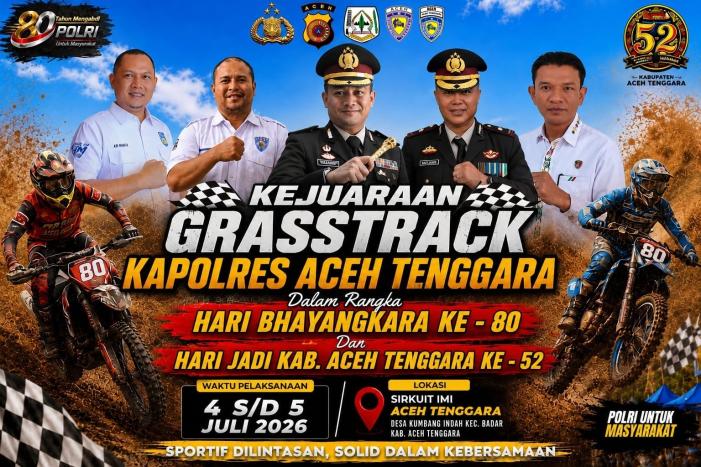 Adu Skill, Adu Nyali, Raih Prestasi! Daftarkan Dirimu di Kejuaraan Grasstrack Kapolres Aceh Tenggara