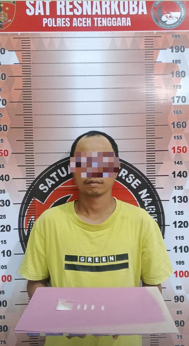 Sabu Disimpan di Saku Celana, Pria 34 Tahun Diamankan Sat Resnarkoba Polres Aceh Tenggara