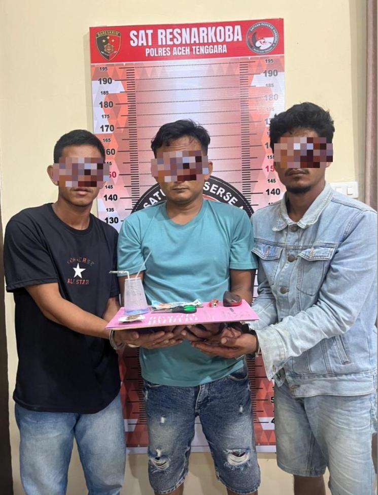 Gerak Cepat Satresnarkoba, Tiga Pria Diamankan, 20 Paket Sabu dan Satu Paket Ganja Jadi Barang Bukti