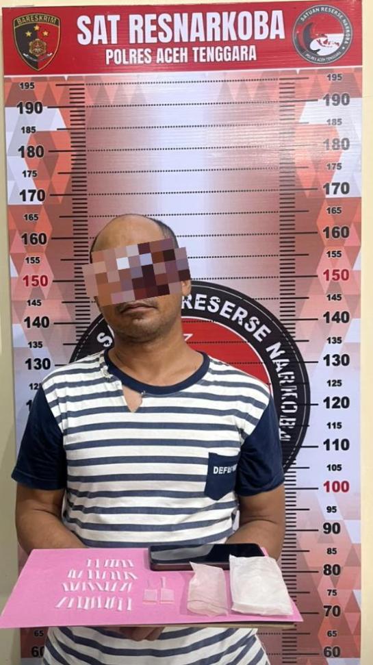 Saku Celana Berisi 37 Paket Sabu, Satu Orang Pengedar Diamankan Polres Aceh Tenggara